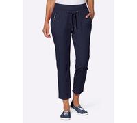 7/8-Hose CASUAL LOOKS, Damen, Gr. 44, Normalgrößen, blau (marine), 98% Baumwolle, 2% Elasthan, unifarben, 7/8-Länge, Hosen 7/8-Hose (78834561-44) marine