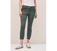 7/8-Hose CECIL, Damen, Gr. 34, Länge 26, grün (schwarz balmy khaki), Web, 98% Baumwolle, 2% Elasthan, unifarben, normal 7/8-Länge, Hosen 7/8-Hose, aus Baumwolle mit Stretchanteil (48876817-34) schwarz