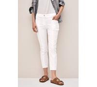 7/8-Hose CECIL, Damen, Gr. 36, Länge 26, weiß, Web, 98% Baumwolle, 2% Elasthan, unifarben, normal 7/8-Länge, Hosen 7/8-Hose, aus Baumwolle mit Stretchanteil (57949622-36) weiß