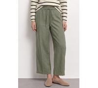 Street One Wide Leg Hose im Loose Fit auf Leinen Bound Green 44