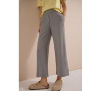 7/8-Hose CECIL, Damen, Gr. XL, Länge 26, braun cacao, Stoff, 73% Viskose, 25% Polyester, 2% Elasthan, gestreift, loose fit 7/8-Länge, Hosen 7/8-Hose, mit gestreiftem Seersucker-Look, Topseller (751565