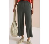 Cecil Damen High Waist Wide Leg Hose im Loose Fit in Grün, Gr: XS