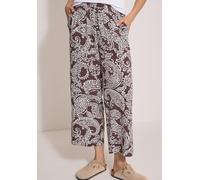 7/8-Hose CECIL, Damen, Gr. XXL, Länge 26, braun (braun cacao), Stoff, 100% Viskose, gemustert, loose fit 7/8-Länge, Hosen 7/8-Hose, in 7/8-Länge (90415951-XXL) braun cacao