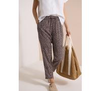 Cecil Damen Mid Waist Slim Leg Hose im Loose Fit in Braun, Gr: S