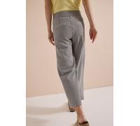 Cecil Damen 7/8 Wide Leg Hose in Seersucker-Qualität in Braun, Gr: L