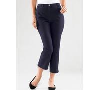 7/8-Hose COSMA, Damen, Gr. 21, Kurzgrößen, blau (marine), 97% Baumwolle, 3% Elasthan, unifarben, 7/8-Länge, Hosen 7/8-Hose (338258-21) marine