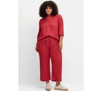 Schlupfhose SHEEGO, Damen, Gr. 40, Normalgrößen, lila (erdbeere), 100% Viskose, unifarben, Hosen Schlupfhose (28539968-40) erdbeere