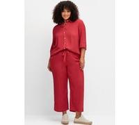 Schlupfhose SHEEGO, Damen, Gr. 50, Normalgrößen, lila (erdbeere), 100% Viskose, unifarben, Hosen Schlupfhose (28539968-50) erdbeere