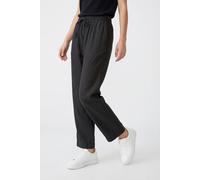 7/8-Hose FREEQUENT "FQLAVA-ANKLE-PA", Damen, Gr. L, N-Gr, schwarz, Web, Obermaterial: 55% Leinen, 45% Viskose, meliert, unifarben, 7/8-Länge, Hosen 7/8-Hose, aus Leinen und mit Kordelzug (23299904-L) 