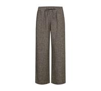 7/8-Hose FREEQUENT "FQLAVA-ANKLE-PA", Damen, Gr. S, N-Gr, morel melange, Web, Obermaterial: 55% Leinen, 45% Viskose, 7/8-Länge, Hosen 7/8-Hose, aus Leinen und mit Kordelzug (65986152-S) morel melange