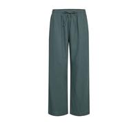 7/8-Hose FREEQUENT "FQLAVA-ANKLE-PA", Damen, Gr. XL, N-Gr, schwarz forest, Web, Obermaterial: 55% Leinen, 45% Viskose, 7/8-Länge, Hosen 7/8-Hose, aus Leinen und mit Kordelzug (90259153-XL) schwarz for
