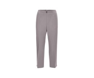 7/8-Hose GOLDNER "3/4-Professlan-Schlupfhose Martha", Damen, Gr. 44, N-Gr, grau (mittelgrau), Obermaterial: 70% Polyester PES. 25% Viskose CV. 5% Eiderdaune Eider., normal, Hosen 7/8-Hose, mit Ziergür