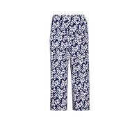 7/8-Hose GOLDNER "Attraktive Druckhose Louisa mit weichem Fall", Damen, Gr. 38, N-Gr, blau (marine, geblümt), Obermaterial: 96% Viskose CV. 4% Elasthan EL., normal, Hosen 7/8-Hose, Ohne (65058706-38) 