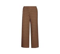 7/8-Hose GOLDNER "Attraktive Druckhose Louisa mit weichem Fall", Damen, Gr. 44, N-Gr, schwarz (schwarz, milchkaffee), Obermaterial: 95% Viskose CV. 5% Elasthan EL., normal, Hosen 7/8-Hose, Ohne (53756