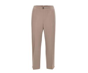 7/8-Hose GOLDNER "Kurzgröße 3/4-Professlan-Schlupfhose Martha", Damen, Gr. 21, K-Gr, beige (sand), Obermaterial: 70% Polyester PES. 25% Viskose CV. 5% Eiderdaune Eider., normal, Hosen 7/8-Hose, mit Zi