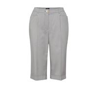 7/8-Hose GOLDNER "Kurzgröße Bermuda-Baumwollhose Carla", Damen, Gr. 23, K-Gr, silber (silbergrau), Obermaterial: 97% Baumwolle CO (CMIA). 3% Elasthan EL., Hosen 7/8-Hose (58944816-23) silbergrau