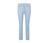 7/8-Hose GOLDNER "Kurzgröße Schmale Stretchhose BELLA", Damen, Gr. 21, K-Gr, blau (himmelblau), Obermaterial: 65% Baumwolle CO. 31% Polyester PES. 4% Elasthan EL., normal, Hosen 7/8-Hose, Ohne (679685