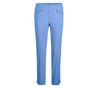 7/8-Hose GOLDNER "Kurzgröße Stretchhose LOUISA, dehnbar & mit Taschen", Damen, Gr. 22, K-Gr, blau (jeansblau), Obermaterial: 67% Baumwolle CO. 28% Polyamid PA. 5% Elasthan EL., normal, Hosen 7/8-Hose,