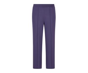 7/8-Hose GOLDNER "Kurzgröße Verkürzte Jersey-Hose VERA mit Biesen", Damen, Gr. 21, K-Gr, lila, Obermaterial: 51% Viskose CV. 36% Polyamid PA. 13% Elasthan EL., normal, Hosen 7/8-Hose, Ohne (33199065-2