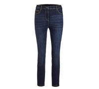 7/8-Hose GOLDNER "Slim Fit Jeans BELLA mit Dehnbund", Damen, Gr. 40, N-Gr, blau (dunkelblau), Obermaterial: 56% Baumwolle CO. 27% Polyester PES. 14% Viskose CV. 3% Elasthan EL., normal, Hosen 7/8-Hose