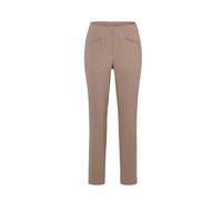 7/8-Hose GOLDNER "Stretchhose LOUISA, dehnbar & mit Taschen", Damen, Gr. 46, N-Gr, beige (taupe), Obermaterial: 67% Baumwolle CO. 28% Polyamid PA. 5% Elasthan EL., normal, Hosen 7/8-Hose, Ohne (628022