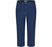 7/8-Hose KJBRAND "Betty", Damen, Gr. 42, N-Gr, blau (denim stoned), Denim/Jeans, Obermaterial: 71% Baumwolle, 25% Polyester, 4% Elasthan, unifarben, regular fit 7/8-Länge, Hosen 7/8-Hose, in großen Gr