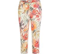 7/8-Hose KJBRAND "Betty", Damen, Gr. 52, N-Gr, lachs mit druck, Web, Obermaterial: 40% Baumwolle, 37% Polyester, 20% Lyocell (TENCEL™), 3% Elasthan, bedruckt, regular fit 7/8-Länge, Hosen 7/8-Hose, mi