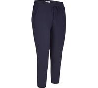 7/8-Hose KJBRAND "Susie XS", Damen, Gr. 42K (21), K-Gr, blau (marine), Web, Obermaterial: 72% Polyamid, 28% Elasthan, unifarben, schmal 7/8-Länge, Hosen 7/8-Hose, in großen Größen, mit Bindeband (1302