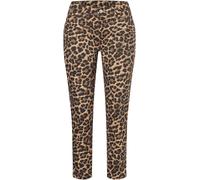 7/8-Hose MAC "MELANIE 7/8 summer", Damen, Gr. 40, Länge 27, walnut leo, Obermaterial: 97% Baumwolle, 3% Elasthan, animal-print, bedruckt, slim fit 7/8-Länge, Hosen (97541614-40) walnut leo