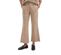 7/8-Hose MARC O'POLO, Damen, Gr. 34, N-Gr, earthy taupe, Web, Obermaterial: 96% Baumwolle, 4% Elasthan, unifarben, regular fit knöchelfrei, Hosen 7/8-Hose, aus Baumwoll-Stretch-Satin, Flared Fit (1314