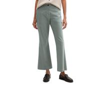 7/8-Hose MARC O'POLO, Damen, Gr. 38, N-Gr, foggy blau, Web, Obermaterial: 96% Baumwolle, 4% Elasthan, unifarben, regular fit knöchelfrei, Hosen 7/8-Hose, aus Baumwoll-Stretch-Satin, Flared Fit (954535