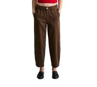 7/8-Hose MARC O'POLO DENIM, Damen, Gr. L, N-Gr, braun, Web, Obermaterial: 81% Baumwolle, 18% Lyocell, 1% Elasthan, unifarben, relaxed fit 7/8-Länge, Hosen 7/8-Hose, Relaxed Shape, elastischer Bund (79