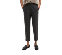 7/8-Hose MARC O'POLO "MALIN SLIM", Damen, Gr. 38, N-Gr, grau (dunkelgrau), Flanell, Obermaterial: 49% Polyester, 48% Viskose, 3% Elasthan, Nadelstreifen, slim fit knöchelfrei, Hosen 7/8-Hose, mit Schl