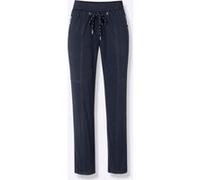 7/8-Hose CASUAL LOOKS, Damen, Gr. 44, Normalgrößen, blau (marine), 98% Baumwolle, 2% Elasthan, unifarben, 7/8-Länge, Hosen 7/8-Hose (78834561-44) marine