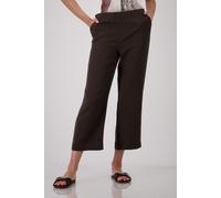 7/8-Hose MONARI "Hose Sarah Basic Leinen", Damen, Gr. 34, N-Gr, braun, Web, Obermaterial: 79% Lyocell, 21% Leinen, unifarben, regular fit 7/8-Länge, Hosen 7/8-Hose, Regular fit mit elastischem Bund (4