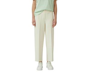 7/8-Hose S.OLIVER, Damen, Gr. 34, N-Gr, beige, Web, Obermaterial: 74% Polyester, 22% Viskose, 4% Elasthan. Futter: 100% Polyester, unifarben, normal 7/8-Länge, Hosen 7/8-Hose, mit Bundfalten und Stret