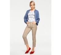 7/8-Hose HEINE, Damen, Gr. 44, Normalgrößen, beige (sand), 98% Baumwolle, 2% Elasthan, Miedereinsatz:85% Polyester, 15% Elasthan, unifarben, 7/8-Länge, Hosen 7/8-Hose (47973534-44) sand