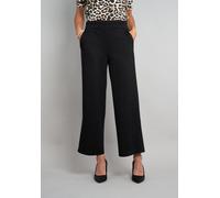 7/8-Hose SEIDEL MODEN, Damen, Gr. 34, N-Gr, schwarz, Single Jersey, Obermaterial: 50% Polyester, 45% Viskose, 5% Elasthan, unifarben, Basic, lässig geschnitten 7/8-Länge, Hosen 7/8-Hose, MADE IN GERMA