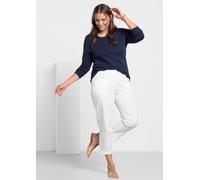 7/8-Hose SHEEGO, Damen, Gr. 54, Normalgrößen, weiß, 97% Baumwolle, 3% Elasthan, unifarben, Hosen 7/8-Hose (14364945-54) weiß