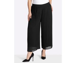 7/8-Hose SHEEGO, Damen, Gr. 56, Normalgrößen, schwarz, 100% Polyester, unifarben, Hosen 7/8-Hose (45404346-56) schwarz