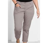 Schmale Stretch-Hose in 7/8-Länge, silbergrau, Gr.58