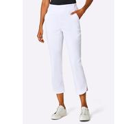7/8-Hose STEHMANN, Damen, Gr. 22, Kurzgrößen, weiß, 76% Lyocell, 19% Polyamid, 5% Elasthan, unifarben, 7/8-Länge, Hosen 7/8-Hose (72103131-22) weiß