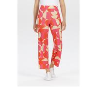 7/8-Hose STEHMANN, Damen, Gr. 38, N-Gr, rosa (pinklemonade), Web, Obermaterial: 97% Polyester, 3% Elasthan, bedruckt, 7/8-Länge, Hosen 7/8-Hose, mit grafischem Muster (56308819-38) pinklemonade