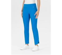 7/8-Hose STEHMANN, Damen, Gr. 46, N-Gr, blau (diva blau,40), Obermaterial: 65% Baumwolle, 31% Polyamid, 4% Elasthan, unifarben, straight fit 7/8-Länge, Hosen 7/8-Hose, mit Seitenschlitzen (34417230-46