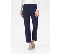 7/8-Hose STEHMANN "Ina", Damen, Gr. 46, N-Gr, blau (marine), Jersey, Obermaterial: 68% Viskose, 27% Polyamid, 5% Elasthan, unifarben, straight fit 7/8-Länge, Hosen 7/8-Hose, Straight Fit, mit seitlich