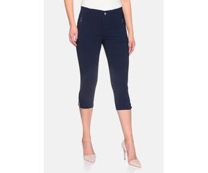 7/8-Hose STOOKER WOMEN "Macau Bengalin Slim Fit Jeans", Damen, Gr. 40, Länge 21, blau (blau marine), Stoff, 70% Viskose, 26% Polyamid, 4% Elasthan, eng 7/8-Länge, Hosen 7/8-Hose, Slim Fit Casual Clean
