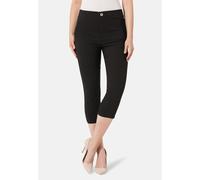 7/8-Hose STOOKER WOMEN "Macau Print Slim Fit Jeans", Damen, Gr. 44, Länge 21, schwarz-weiß (schwarz, weiß dots aop), Stoff, 70% Viskose, 26% Polyamid, 4% Elasthan, eng 7/8-Länge, Hosen 7/8-Hose, Slim