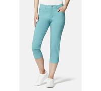 7/8-Hose STOOKER WOMEN "Tahiti Bengalin Capri Slim Fit", Damen, Gr. 40, Länge 21, blau (latigo blau), Stoff, 70% Viskose, 26% Polyamid, 4% Elasthan, eng 7/8-Länge, Hosen 7/8-Hose, Capri Slim Fit Casua
