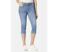 7/8-Hose STOOKER WOMEN "Tahiti Print Capri Slim Fit", Damen, Gr. 48, Länge 21, bunt (flower discharge), Twill, 70% Viskose, 26% Polyamid, 4% Elasthan, eng 7/8-Länge, Hosen 7/8-Hose, Capri Slim Fit Cas