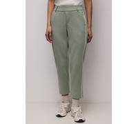 7/8-Hose STREET ONE, Damen, Gr. 34, Länge 28, grün (schwarz mint grün), Stoff, 50% Polyester, 46% Baumwolle, 4% Elasthan, unifarben, loose fit knöchelfrei, Hosen 7/8-Hose, Middle Waist (84387719-34) s